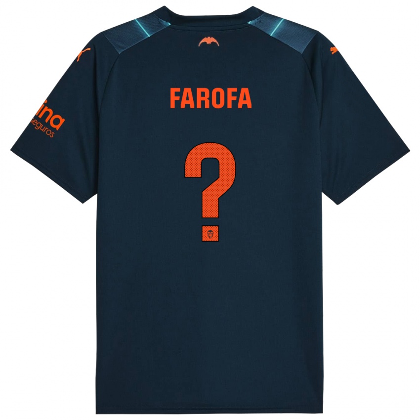 Hombre Camiseta Rodrigo Farofa #0 Azul Marino 2ª Equipación 2023/24 La Camisa Chile