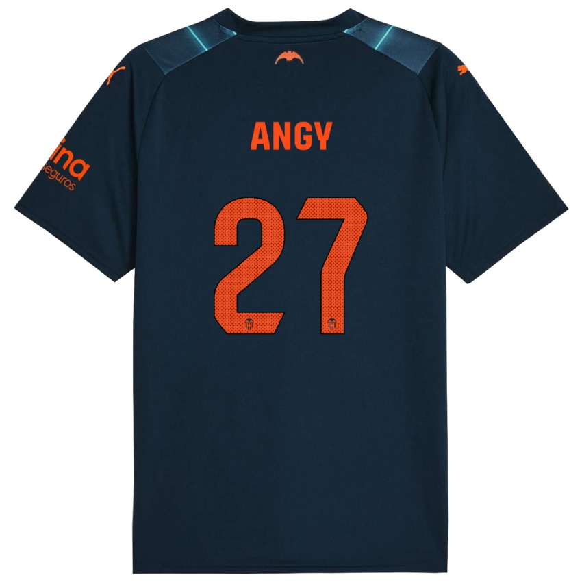Hombre Camiseta Angy #27 Azul Marino 2ª Equipación 2023/24 La Camisa Chile
