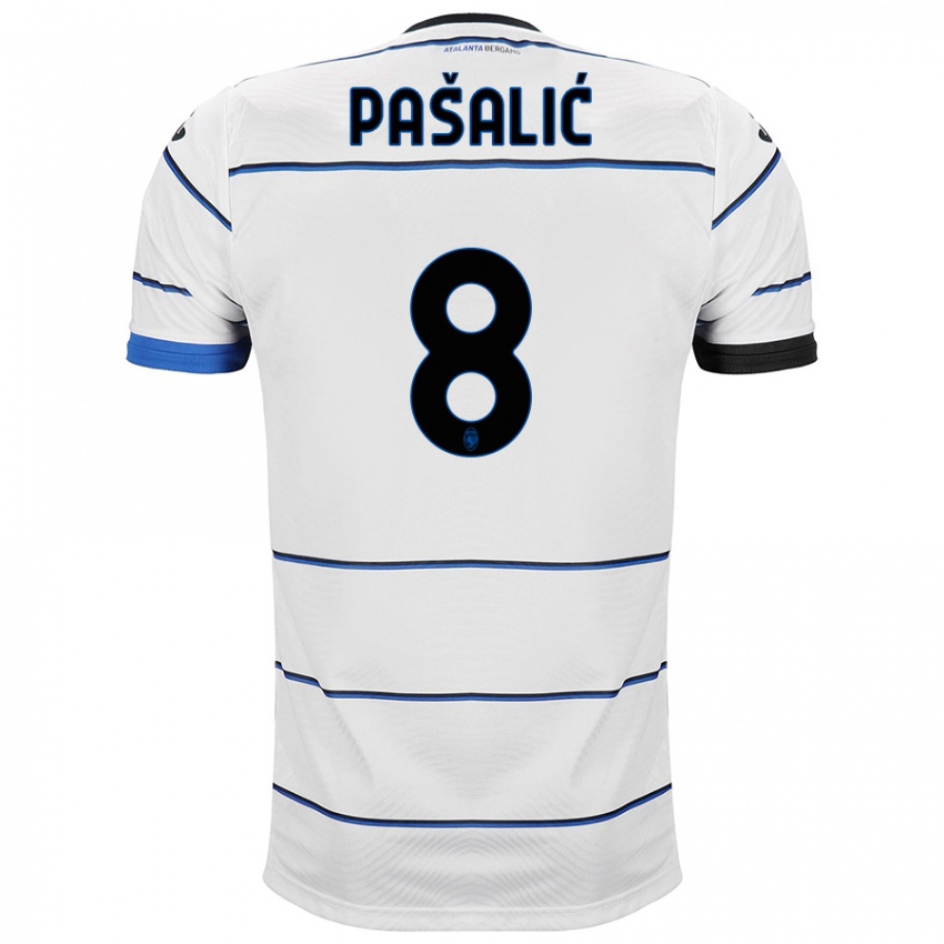 Hombre Camiseta Mario Pasalic #8 Blanco 2ª Equipación 2023/24 La Camisa Chile