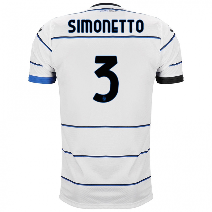 Hombre Camiseta Federico Simonetto #3 Blanco 2ª Equipación 2023/24 La Camisa Chile