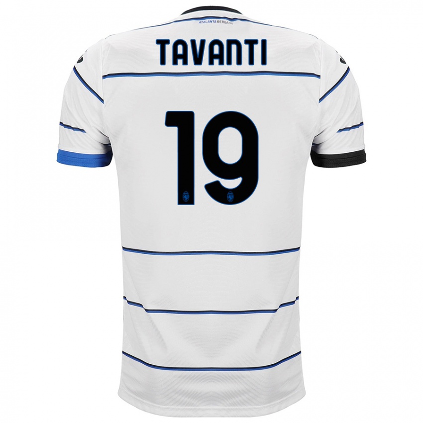 Hombre Camiseta Mattia Tavanti #19 Blanco 2ª Equipación 2023/24 La Camisa Chile