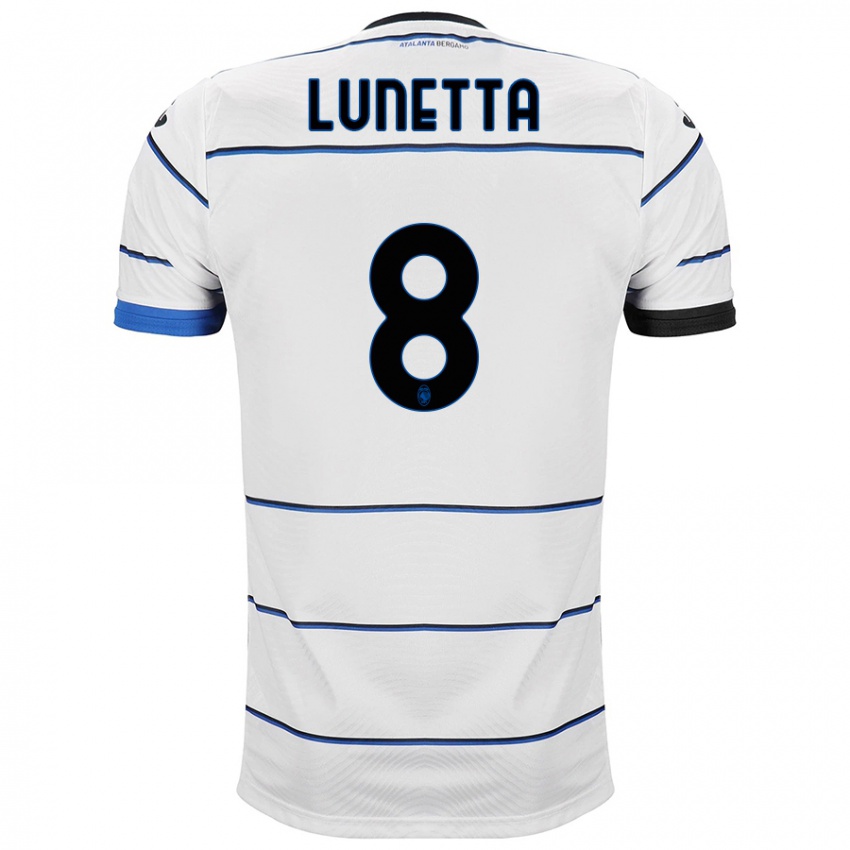 Hombre Camiseta Gabriel Lunetta #8 Blanco 2ª Equipación 2023/24 La Camisa Chile