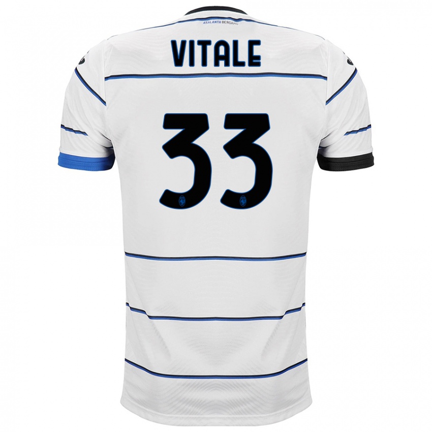 Hombre Camiseta Francesca Vitale #33 Blanco 2ª Equipación 2023/24 La Camisa Chile