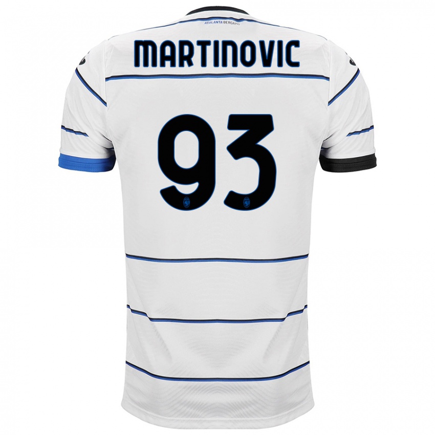Hombre Camiseta Melania Martinovic #93 Blanco 2ª Equipación 2023/24 La Camisa Chile