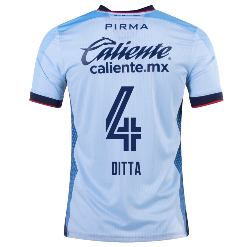 Hombre Camiseta Willer Ditta #4 Cielo Azul 2ª Equipación 2023/24 La Camisa Chile