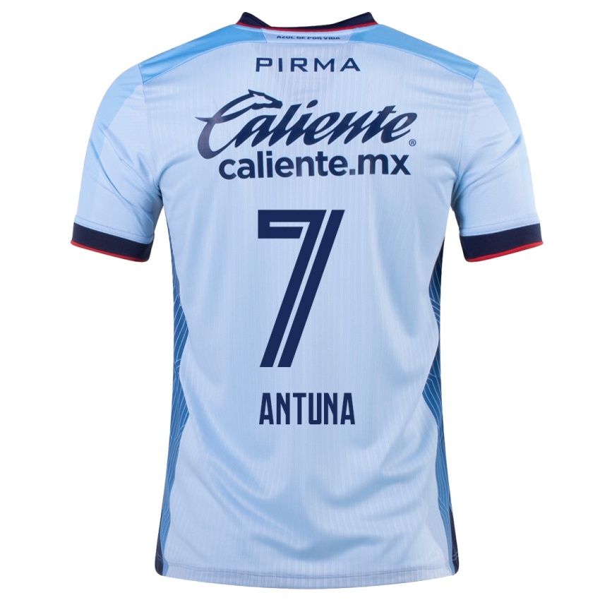Hombre Camiseta Uriel Antuna #7 Cielo Azul 2ª Equipación 2023/24 La Camisa Chile