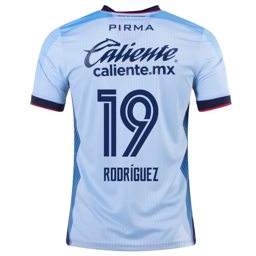 Hombre Camiseta Carlos Rodriguez #19 Cielo Azul 2ª Equipación 2023/24 La Camisa Chile