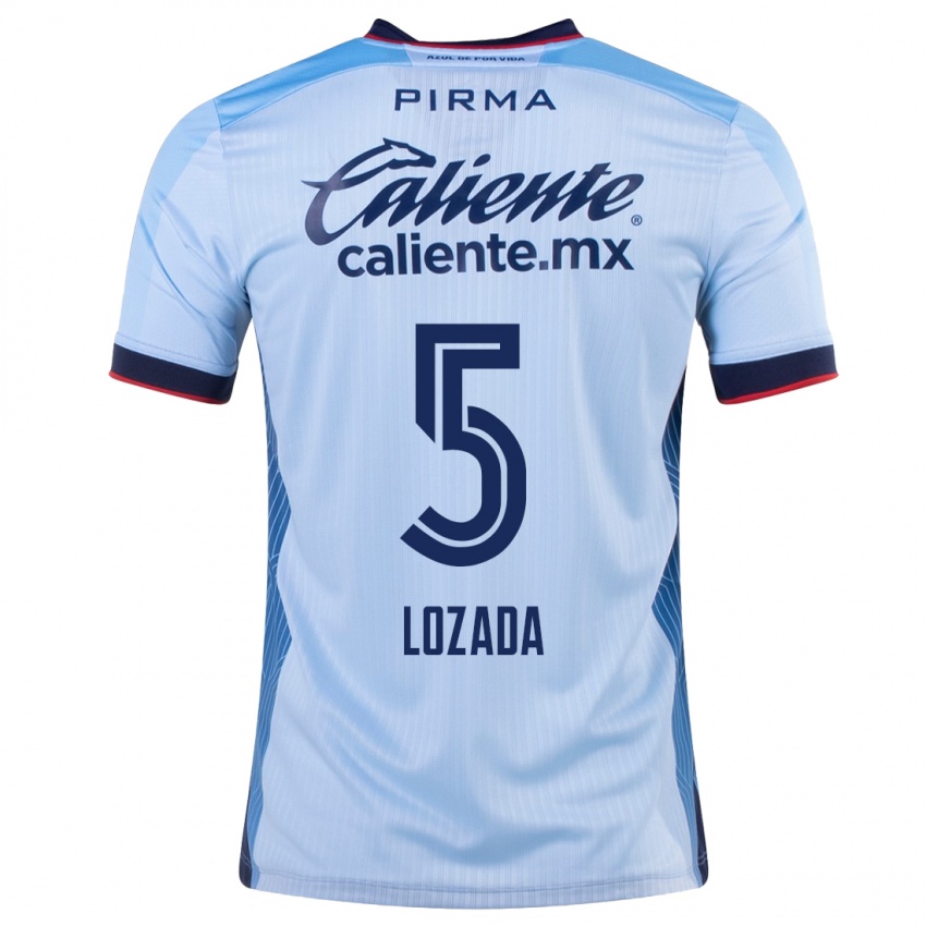 Hombre Camiseta Ana Lozada #5 Cielo Azul 2ª Equipación 2023/24 La Camisa Chile