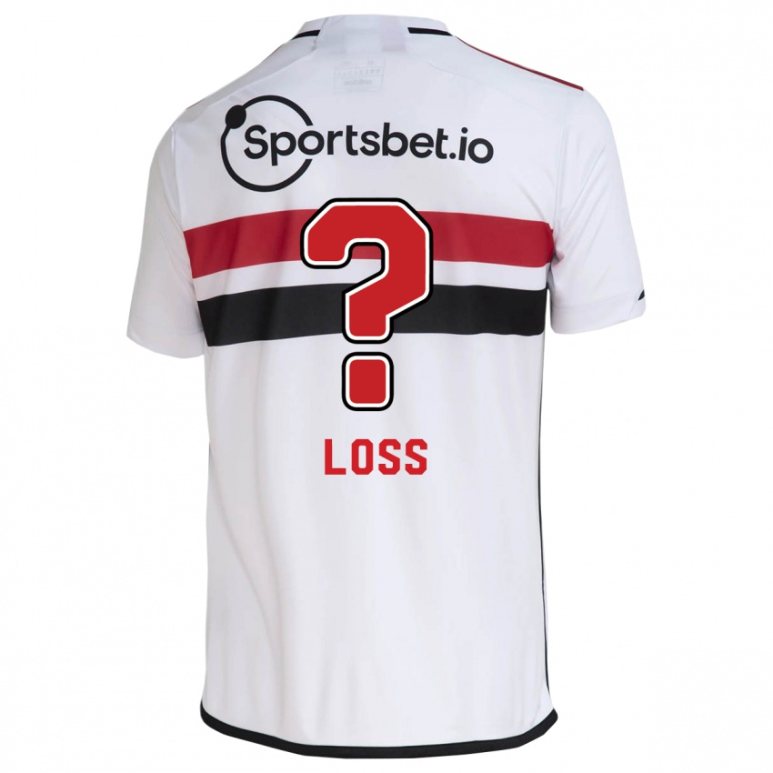 Niño Camiseta Lucas Loss #0 Blanco 1ª Equipación 2023/24 La Camisa Chile