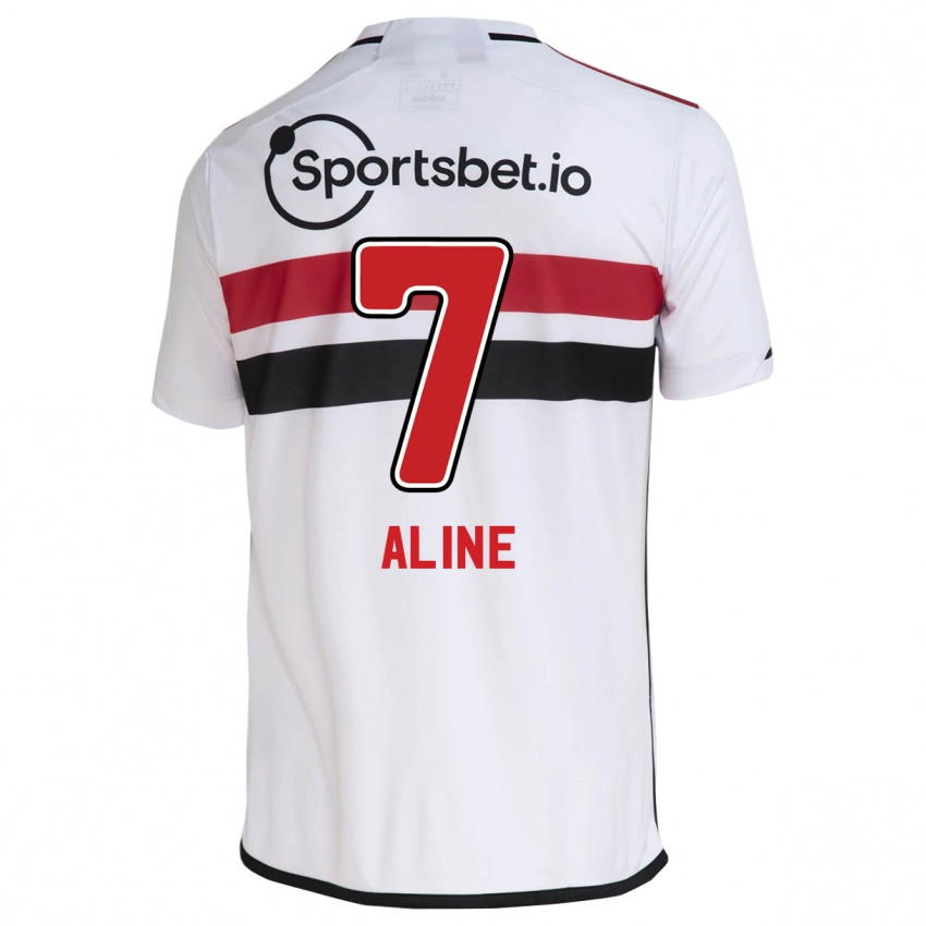 Niño Camiseta Aline #7 Blanco 1ª Equipación 2023/24 La Camisa Chile