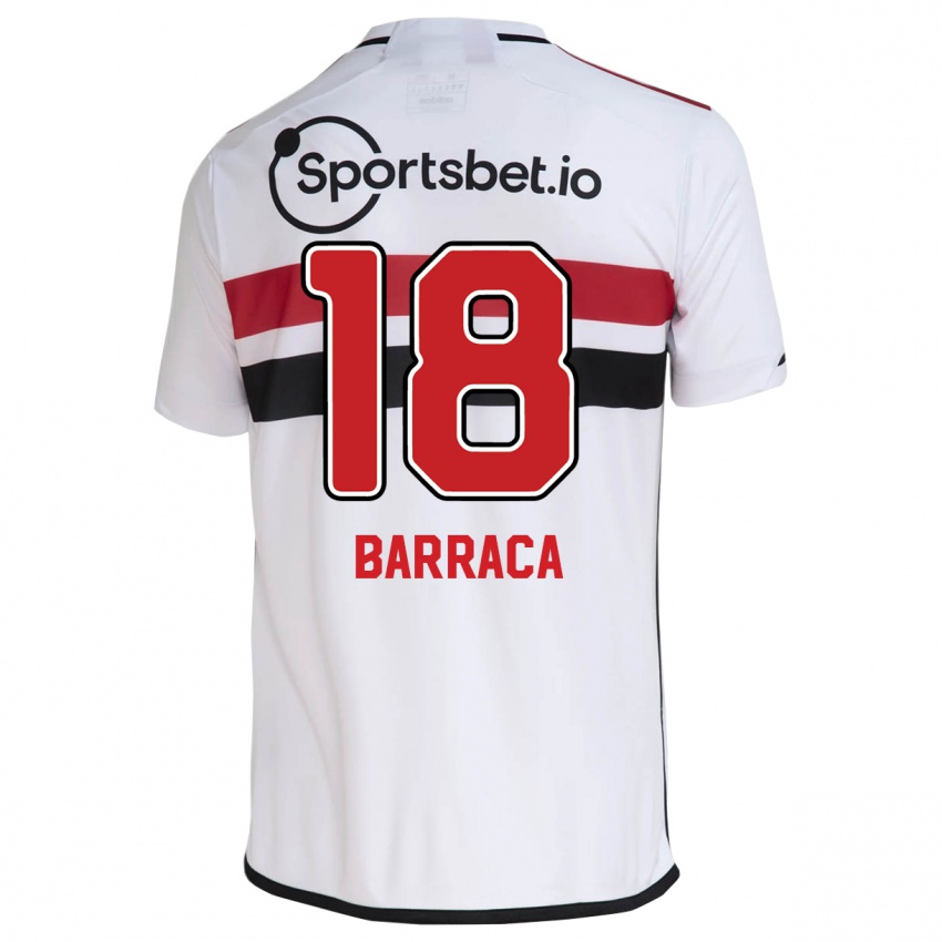 Niño Camiseta Barraca #18 Blanco 1ª Equipación 2023/24 La Camisa Chile