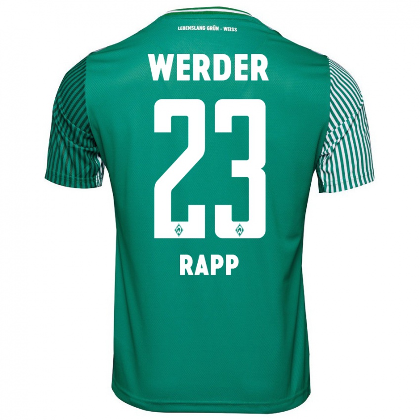 Niño Camiseta Nicolai Rapp #23 Verde 1ª Equipación 2023/24 La Camisa Chile