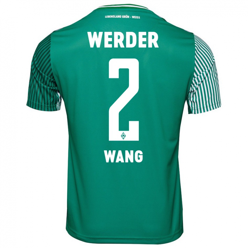 Niño Camiseta Bowen Wang #2 Verde 1ª Equipación 2023/24 La Camisa Chile