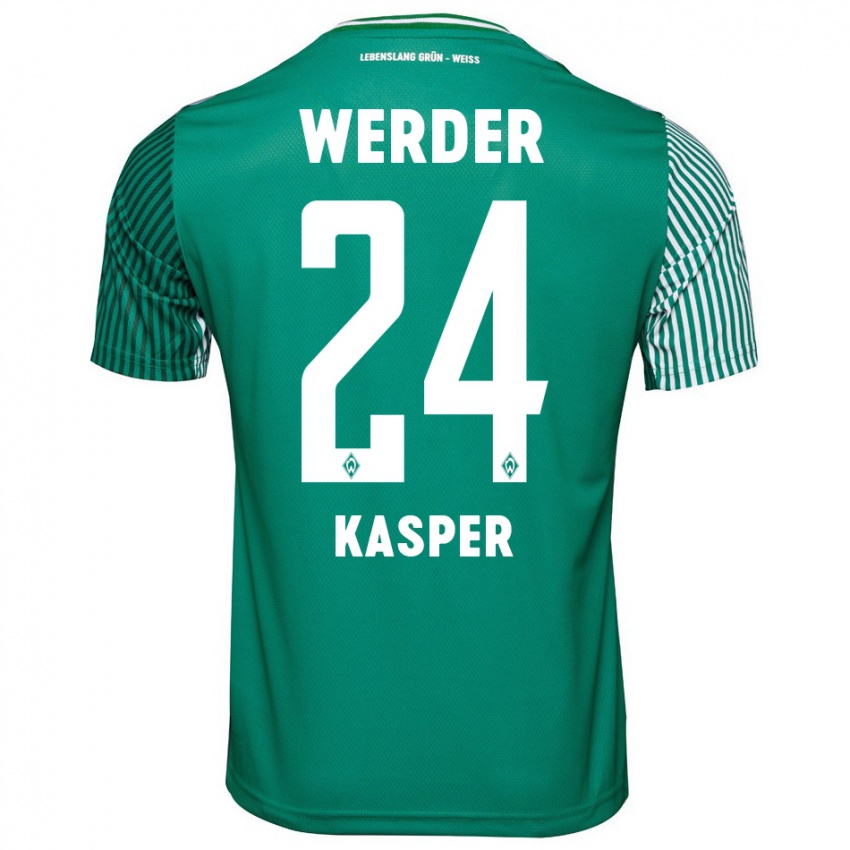 Niño Camiseta Dominik Kasper #24 Verde 1ª Equipación 2023/24 La Camisa Chile