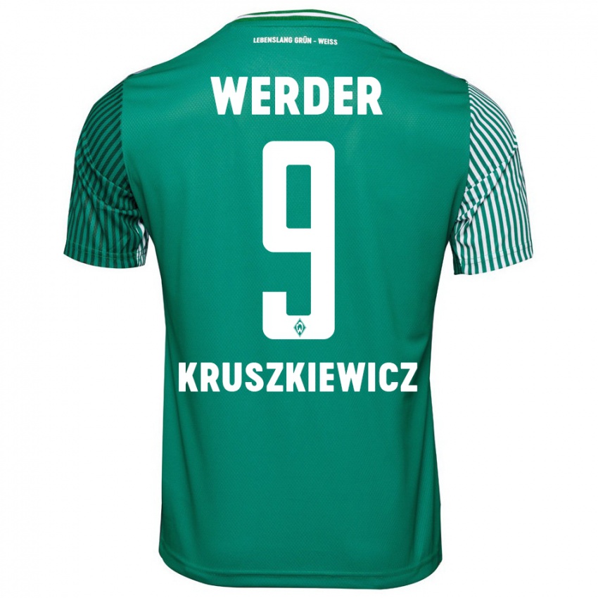 Niño Camiseta Jakub Kruszkiewicz #9 Verde 1ª Equipación 2023/24 La Camisa Chile
