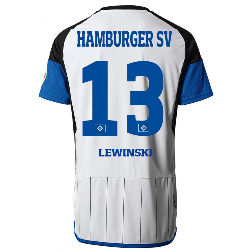Niño Camiseta Fyn-Luca Lewinski #13 Blanco 1ª Equipación 2023/24 La Camisa Chile