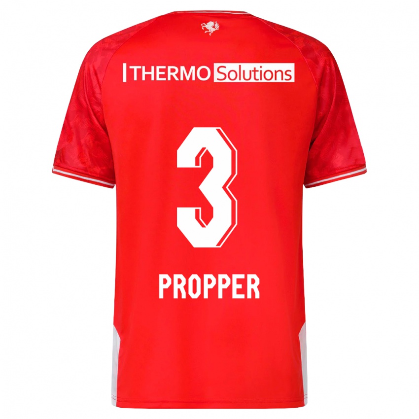 Niño Camiseta Robin Pröpper #3 Rojo 1ª Equipación 2023/24 La Camisa Chile