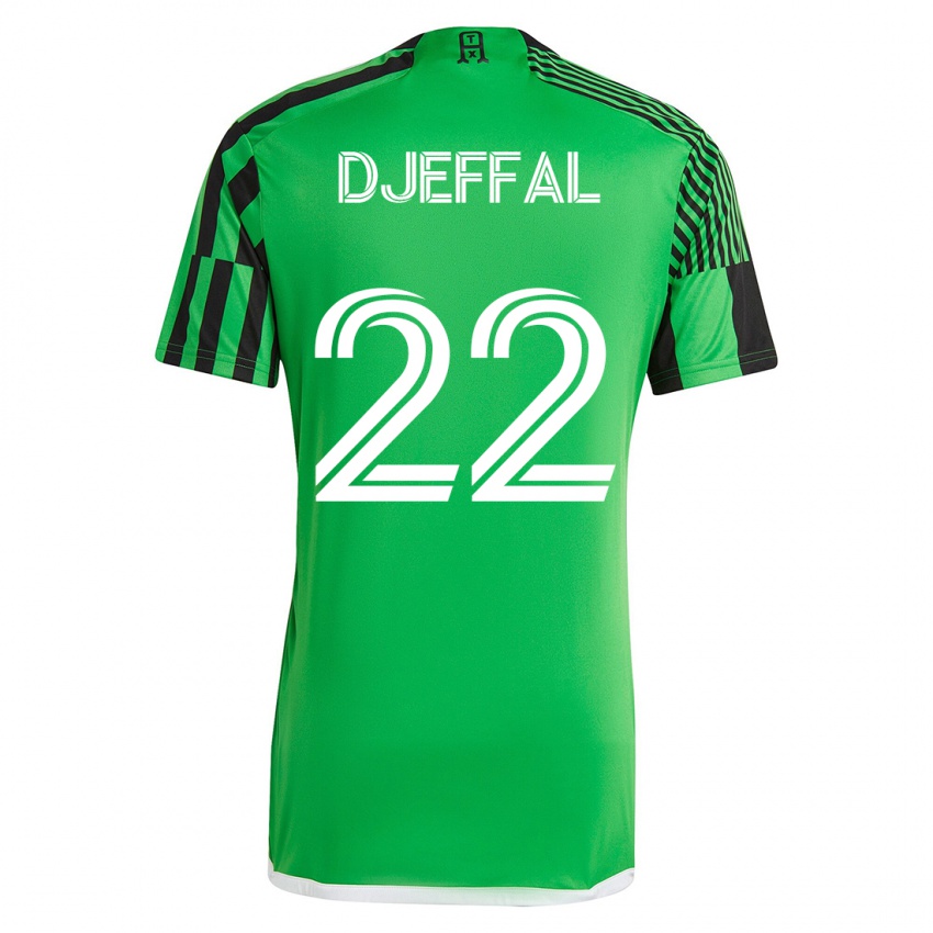 Niño Camiseta Sofiane Djeffal #22 Verde Negro 1ª Equipación 2023/24 La Camisa Chile