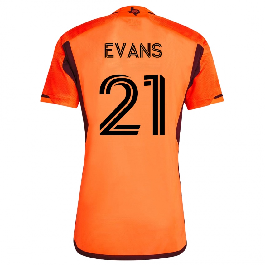 Niño Camiseta Jacob Evans #21 Naranja 1ª Equipación 2023/24 La Camisa Chile