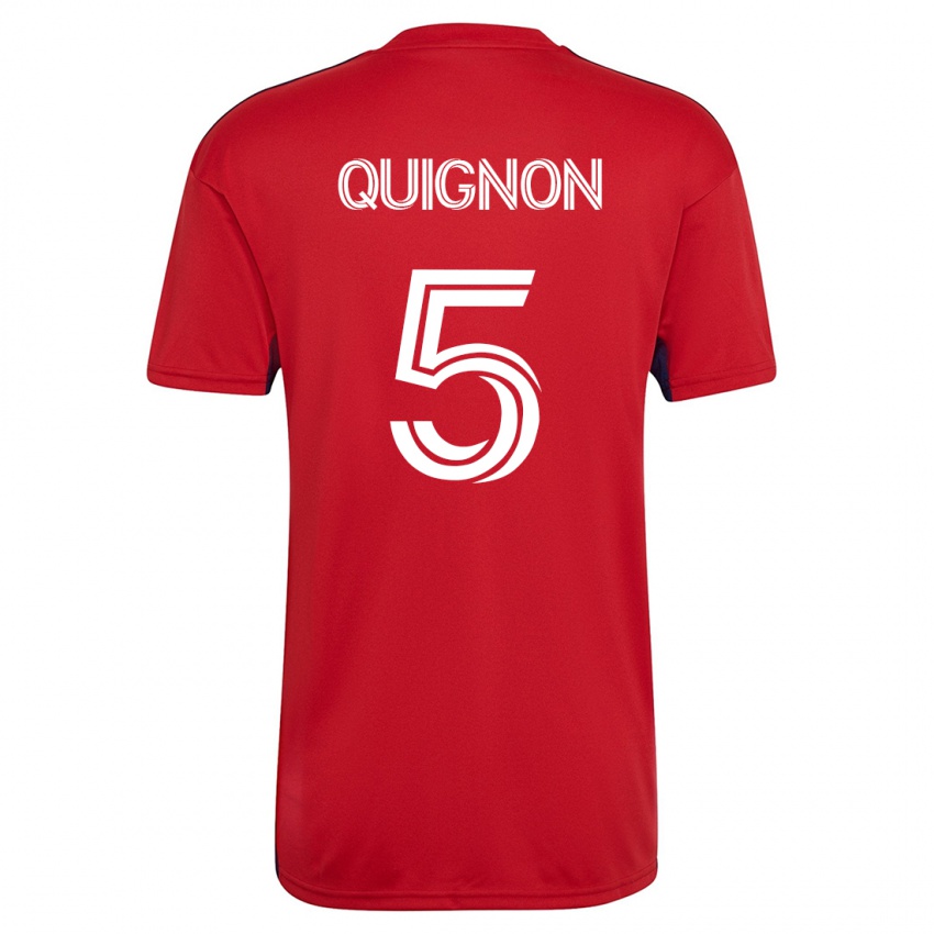 Niño Camiseta Facundo Quignón #5 Rojo 1ª Equipación 2023/24 La Camisa Chile