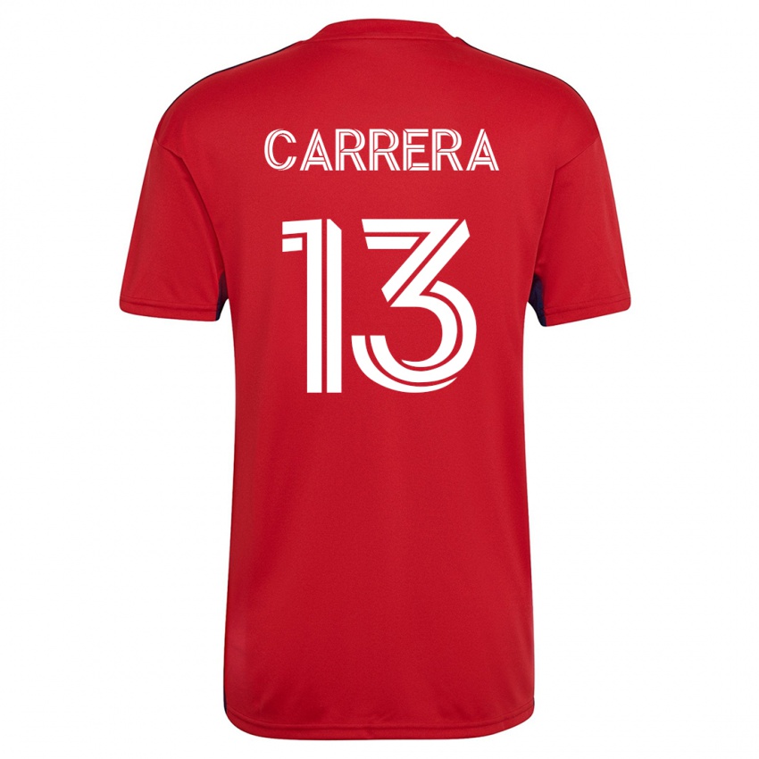 Niño Camiseta Antonio Carrera #13 Rojo 1ª Equipación 2023/24 La Camisa Chile
