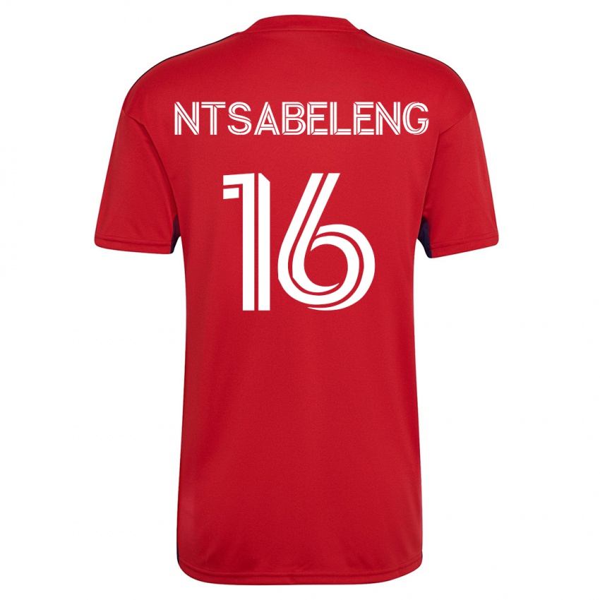 Niño Camiseta Tsiki Ntsabeleng #16 Rojo 1ª Equipación 2023/24 La Camisa Chile