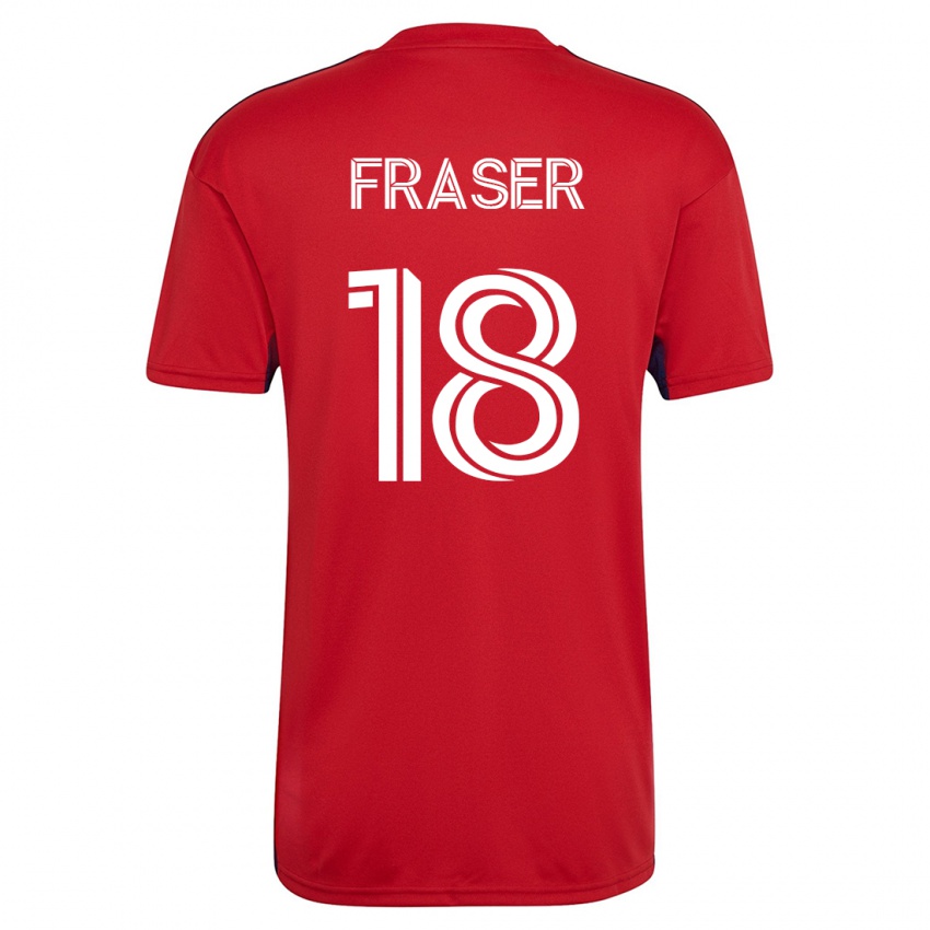 Niño Camiseta Liam Fraser #18 Rojo 1ª Equipación 2023/24 La Camisa Chile