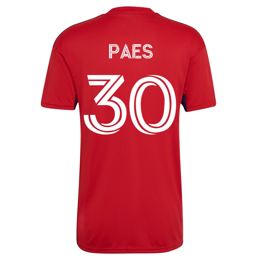 Niño Camiseta Maarten Paes #30 Rojo 1ª Equipación 2023/24 La Camisa Chile