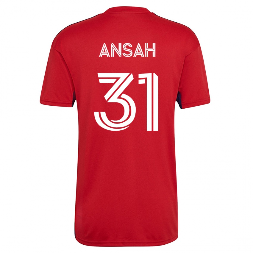Niño Camiseta Eugene Ansah #31 Rojo 1ª Equipación 2023/24 La Camisa Chile