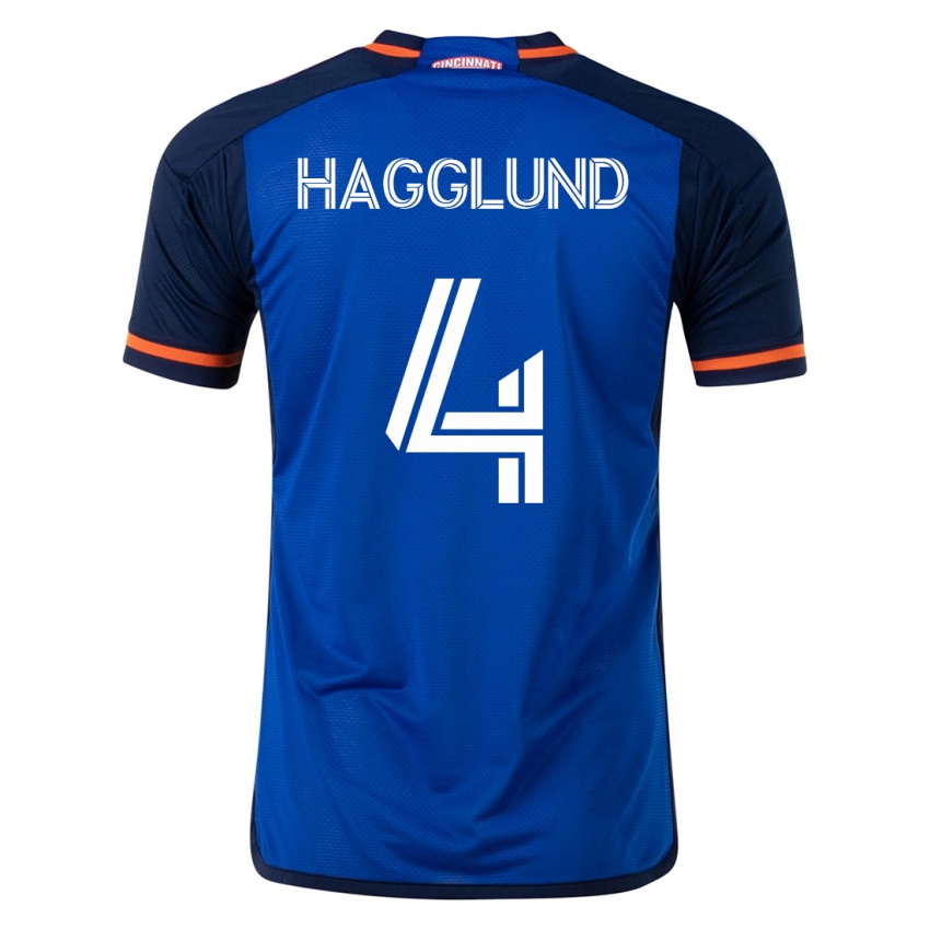 Niño Camiseta Nick Hagglund #4 Azul 1ª Equipación 2023/24 La Camisa Chile