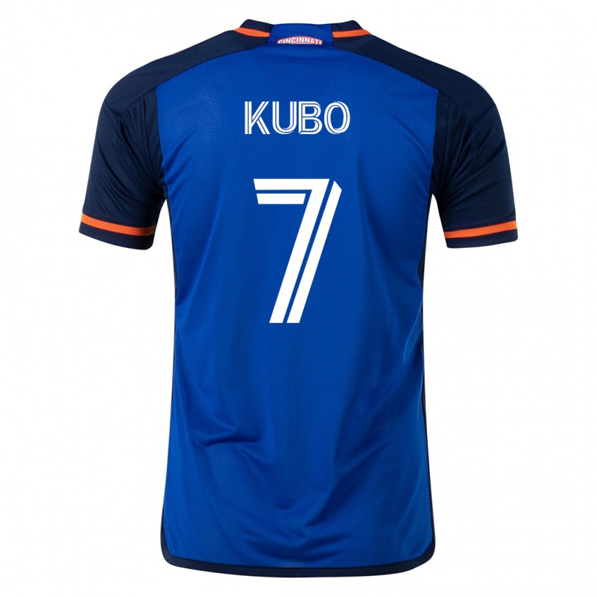 Niño Camiseta Yuya Kubo #7 Azul 1ª Equipación 2023/24 La Camisa Chile