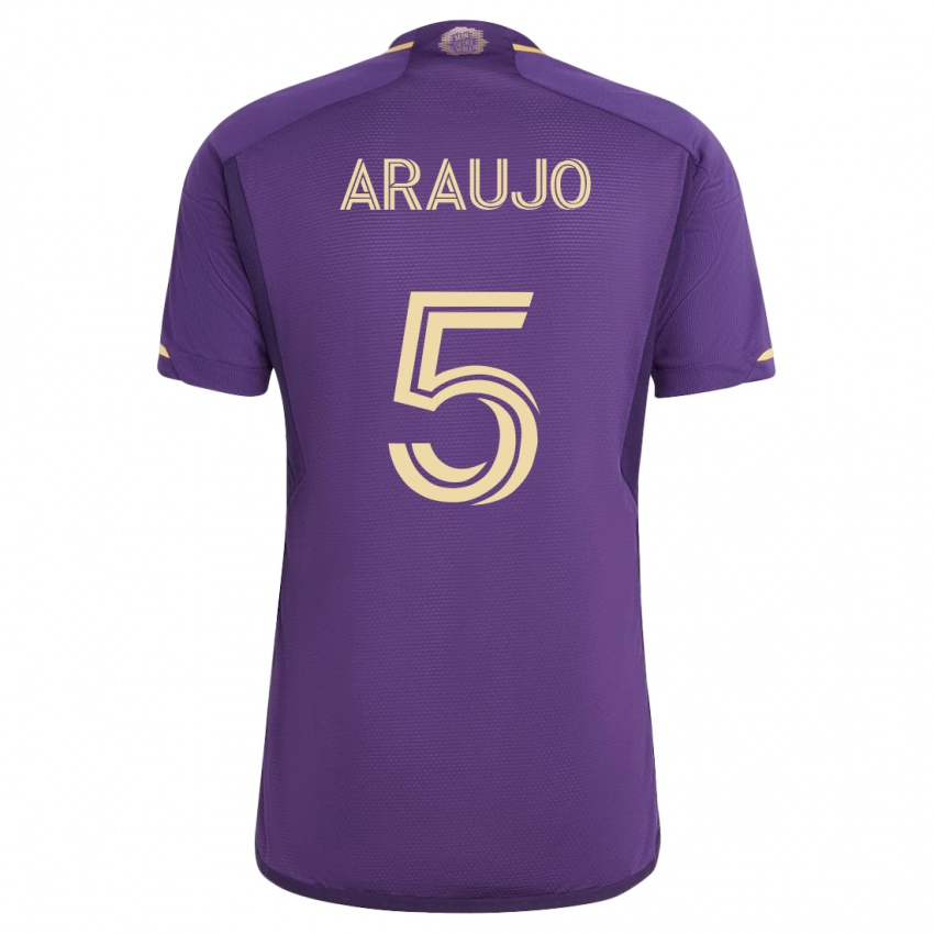 Niño Camiseta César Araújo #5 Violeta 1ª Equipación 2023/24 La Camisa Chile