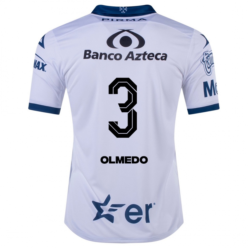 Niño Camiseta Sebastián Olmedo #3 Blanco 1ª Equipación 2023/24 La Camisa Chile