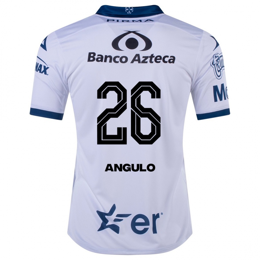 Niño Camiseta Brayan Angulo #26 Blanco 1ª Equipación 2023/24 La Camisa Chile