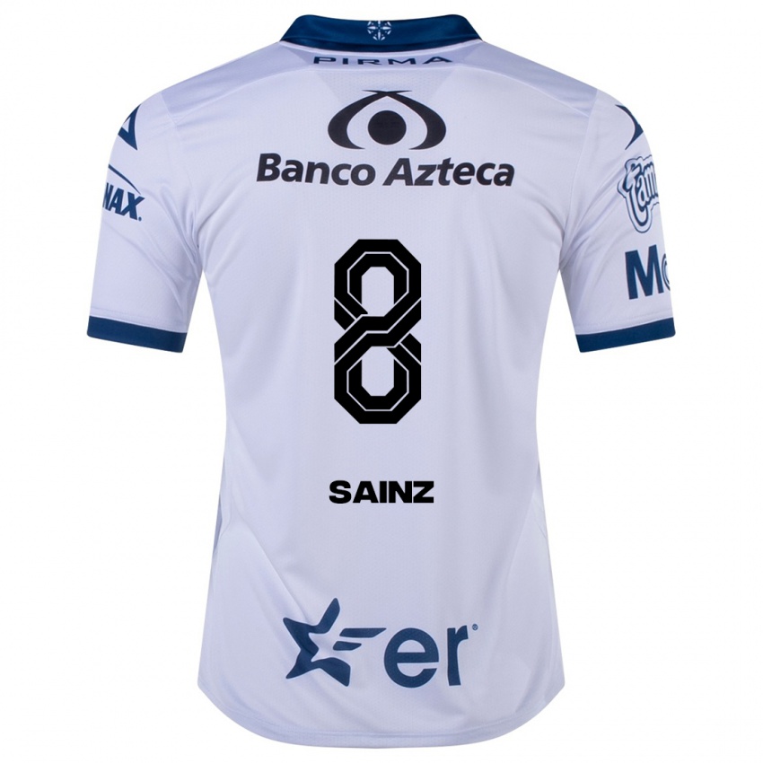 Niño Camiseta María Sainz #8 Blanco 1ª Equipación 2023/24 La Camisa Chile