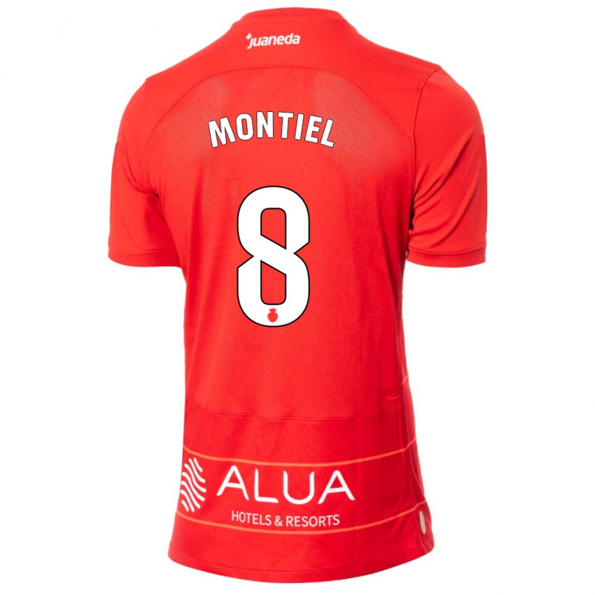 Niño Camiseta Luis Montiel #8 Rojo 1ª Equipación 2023/24 La Camisa Chile