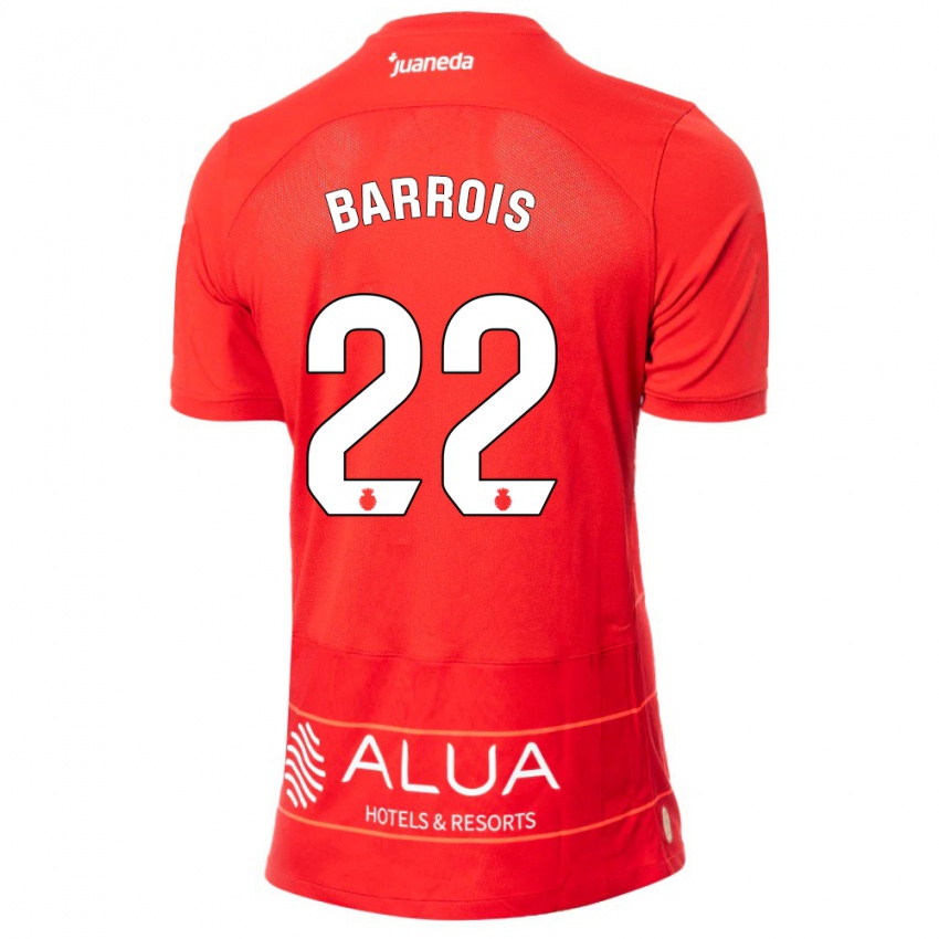 Niño Camiseta Eliott Barrois #22 Rojo 1ª Equipación 2023/24 La Camisa Chile