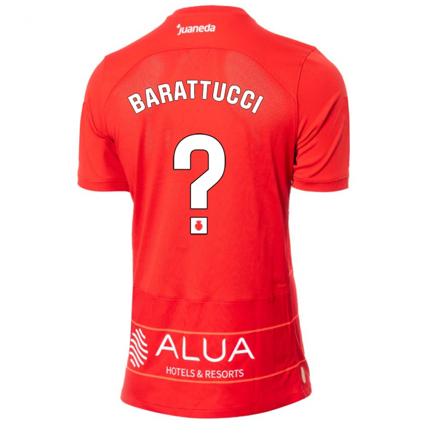 Niño Camiseta Nicolás Barattucci #0 Rojo 1ª Equipación 2023/24 La Camisa Chile