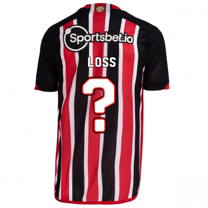 Niño Camiseta Lucas Loss #0 Azul Rojo 2ª Equipación 2023/24 La Camisa Chile