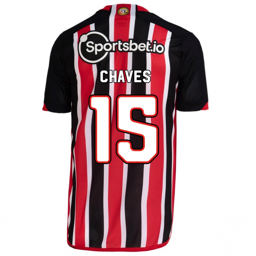 Niño Camiseta Carol Chaves #15 Azul Rojo 2ª Equipación 2023/24 La Camisa Chile