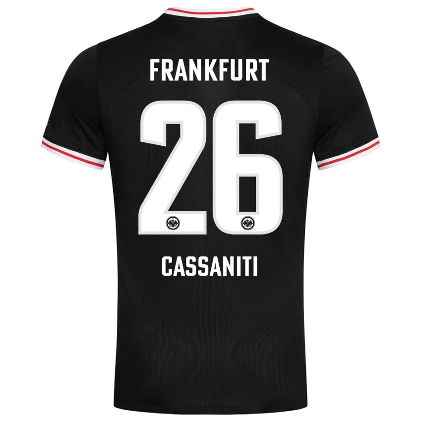 Niño Camiseta Nino Cassaniti #26 Negro 2ª Equipación 2023/24 La Camisa Chile