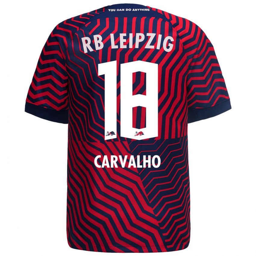 Niño Camiseta Fabio Carvalho #18 Azul Rojo 2ª Equipación 2023/24 La Camisa Chile