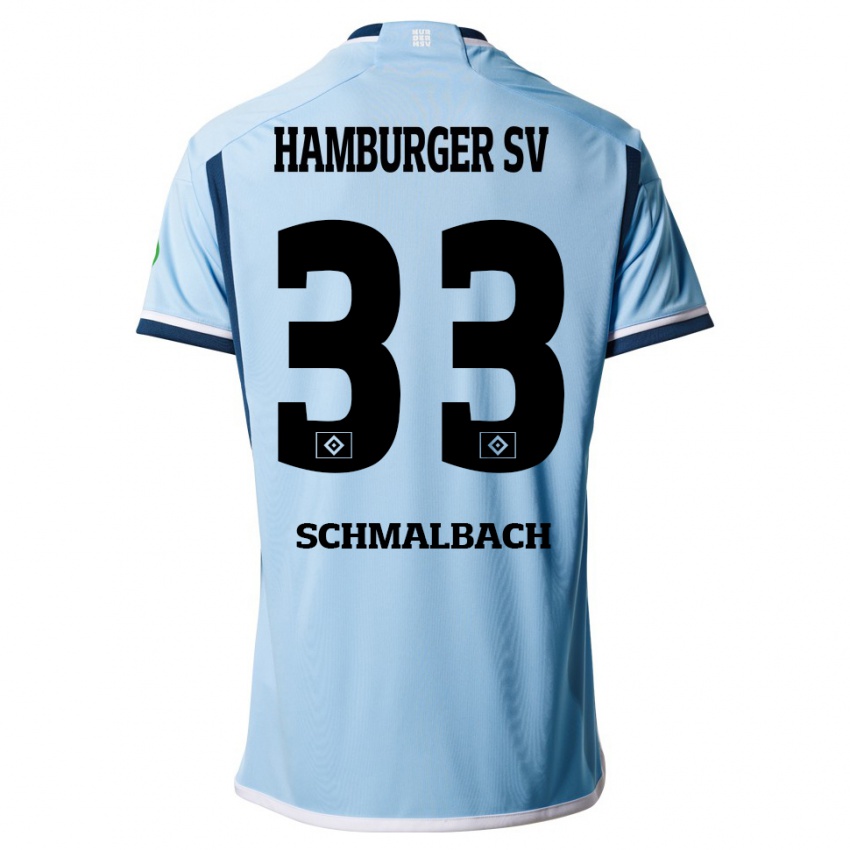 Niño Camiseta Sebastian Schmalbach #33 Azul 2ª Equipación 2023/24 La Camisa Chile