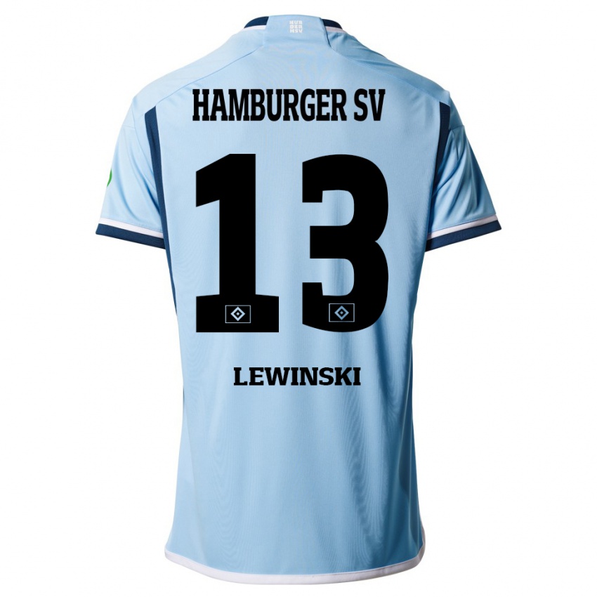 Niño Camiseta Fyn-Luca Lewinski #13 Azul 2ª Equipación 2023/24 La Camisa Chile