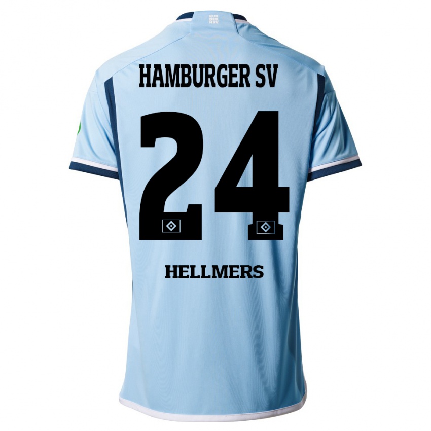 Niño Camiseta Maximilian Hellmers #24 Azul 2ª Equipación 2023/24 La Camisa Chile