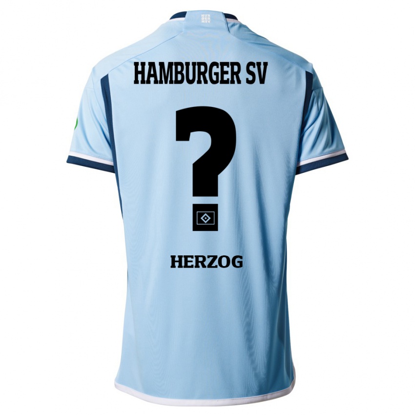 Niño Camiseta Miguel Herzog #0 Azul 2ª Equipación 2023/24 La Camisa Chile