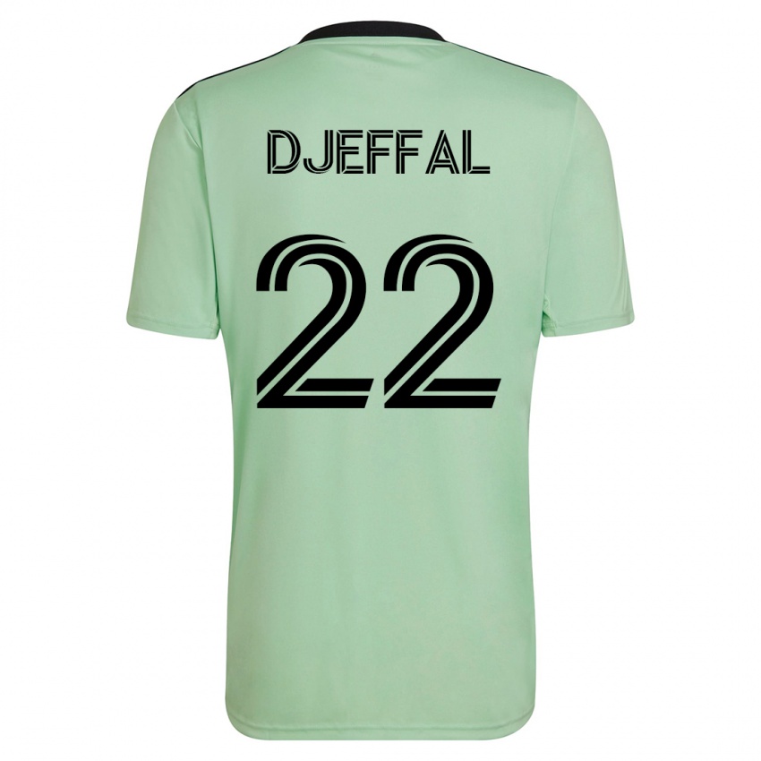 Niño Camiseta Sofiane Djeffal #22 Verde Claro 2ª Equipación 2023/24 La Camisa Chile