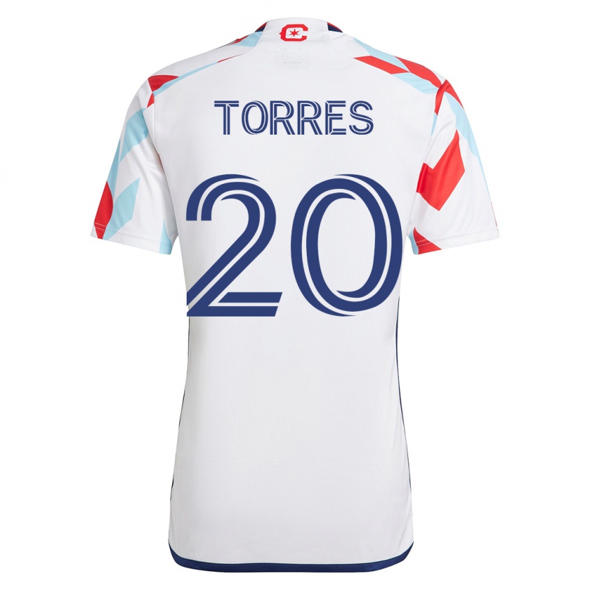 Niño Camiseta Jairo Torres #20 Blanco Azul 2ª Equipación 2023/24 La Camisa Chile