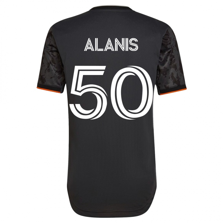 Niño Camiseta Brian Alanis #50 Negro 2ª Equipación 2023/24 La Camisa Chile