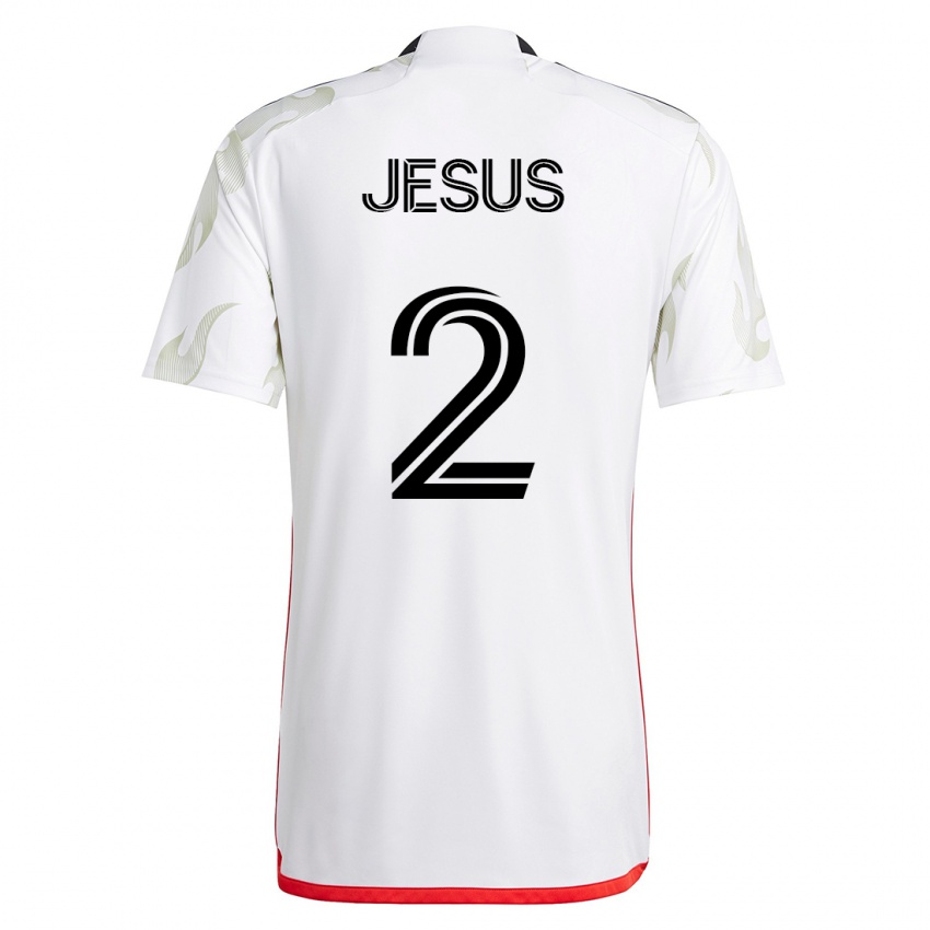 Niño Camiseta Geovane Jesus #2 Blanco 2ª Equipación 2023/24 La Camisa Chile